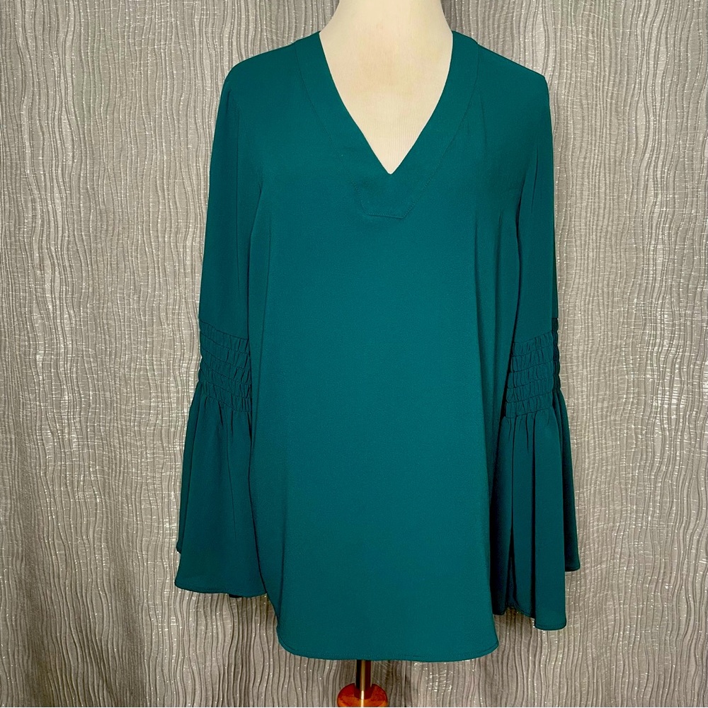 Michael Kors bell sleeve V neck blouse